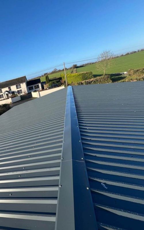 New metal roof installed