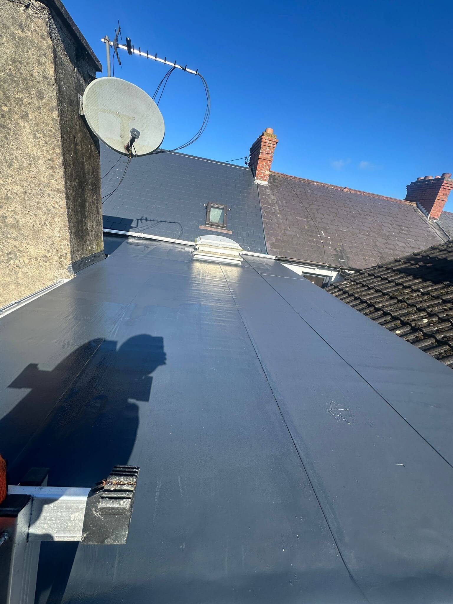 new flat roof installation