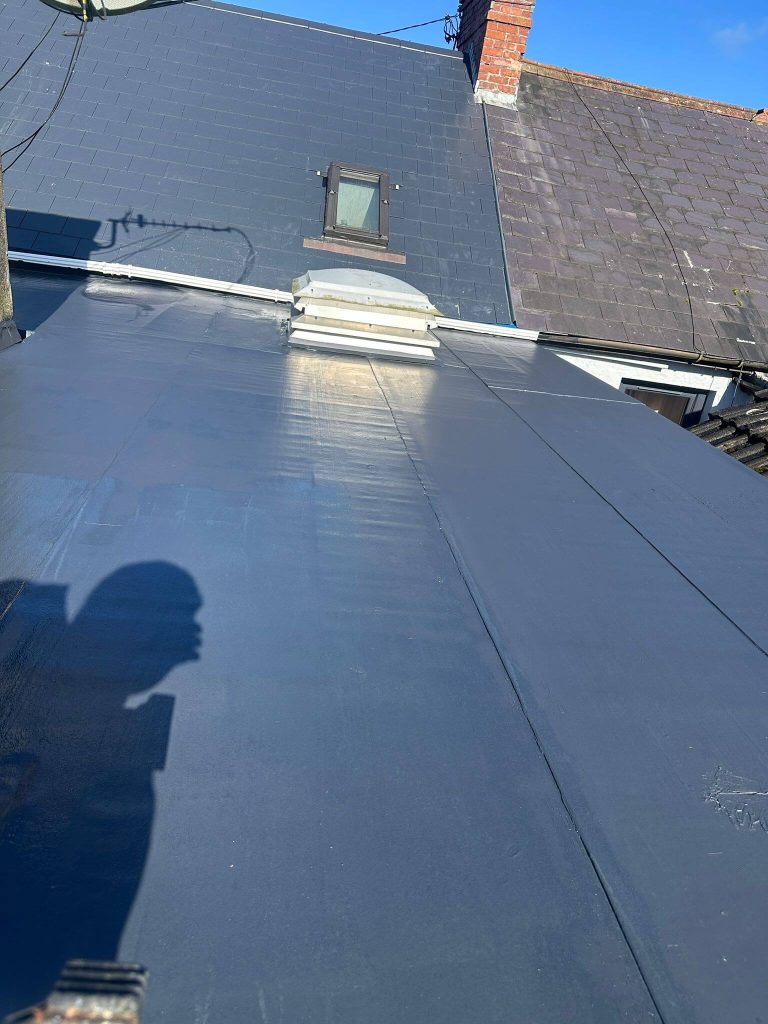 new flat roof installed