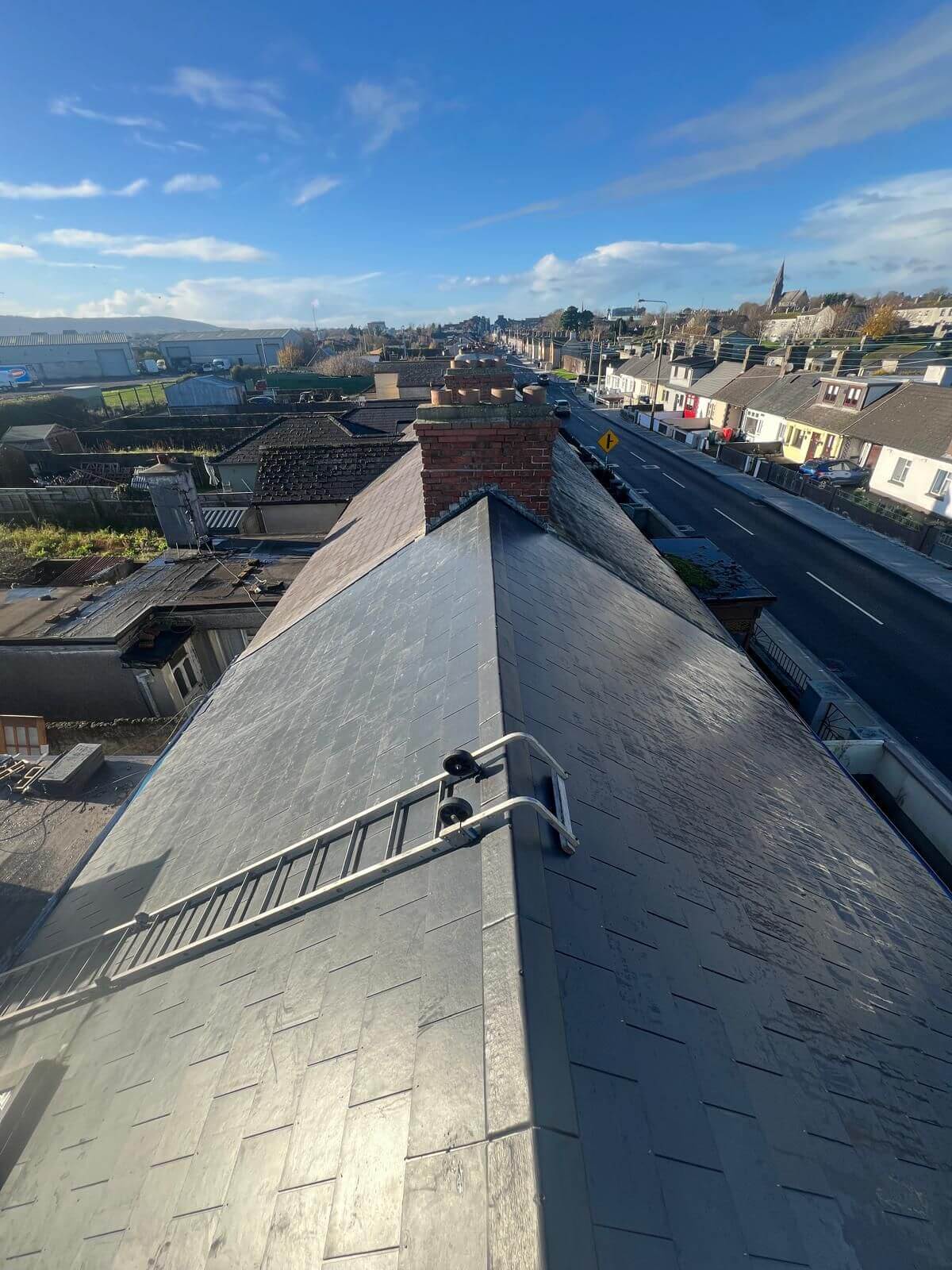 new slate roof installed