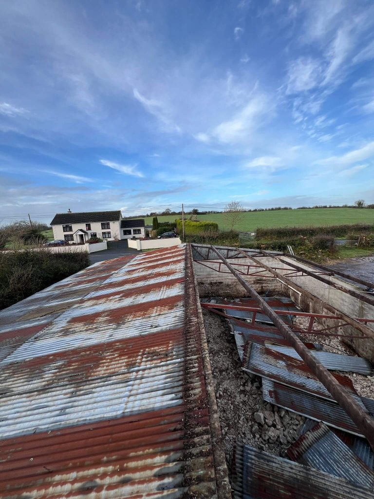 old roof on farm